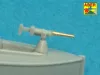 Aber Models Barrels set for Russian Cruisier Varyag: 152mm x 12; 75mm x 12; 47mm x 10; 37mm x 2 - orosz Varyag cirkáló – lövegcsőkészlet: 12×152 mm, 12×75 mm, 10×47 mm és 2×37 mm