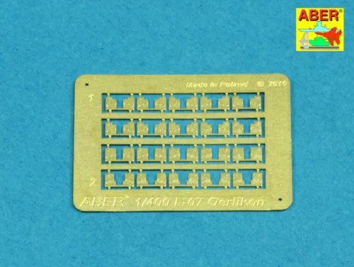 Aber Models Set of 20 pcs 20mm L/70 Oerlikon barrels - készlet: 20 db 20 mm-es L/70 Oerlikon lövegcső