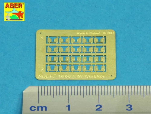Aber Models Set of 20 pcs 20mm L/70 Oerlikon barrels - készlet: 20 db 20 mm-es L/70 Oerlikon lövegcső