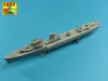 Aber Models Set of barrels for Polish Destroyer Blyskawica; 102mm x 8; 40mm x 4; 20mm x 4 - lengyel Błyskawica romboló – lövegcsőkészlet: 8×102 mm, 4×40 mm és 4×20 mm