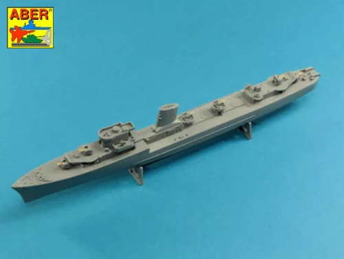 Aber Models Set of barrels for Polish Destroyer Blyskawica; 102mm x 8; 40mm x 4; 20mm x 4 - lengyel Błyskawica romboló – lövegcsőkészlet: 8×102 mm, 4×40 mm és 4×20 mm