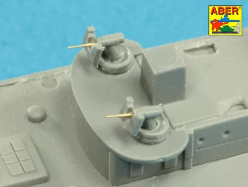 Aber Models Set of barrels for Polish Destroyer Blyskawica; 102mm x 8; 40mm x 4; 20mm x 4 - lengyel Błyskawica romboló – lövegcsőkészlet: 8×102 mm, 4×40 mm és 4×20 mm