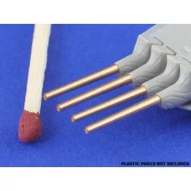   Aber Models Set of 8 pcs 380 mm short barrels for ships Richelieu,Jean Bart - hajók Richelieu, Jean Bart – 8 db 380 mm-es rövid lövegcső