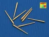 Aber Models Set of 8 pcs 381mm long barrels for turrets without antiblast covers ships Hood - Hood csatahajó – 8 db hosszú 381 mm-es lövegcső, csővédő huzat nélküli lövegtornyokhoz