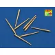 Aber Models Set of 8 pcs 381mm long barrels for turrets without antiblast covers ships Hood - Hood csatahajó – 8 db hosszú 381 mm-es lövegcső, csővédő huzat nélküli lövegtornyokhoz
