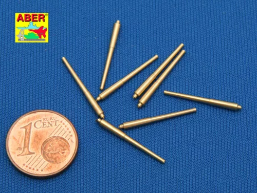 Aber Models Set of 8 pcs 381mm long barrels for turrets without antiblast covers ships Hood - Hood csatahajó – 8 db hosszú 381 mm-es lövegcső, csővédő huzat nélküli lövegtornyokhoz