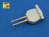 Aber Models Set of 8 pcs 381mm long barrels for turrets without antiblast covers ships Hood - Hood csatahajó – 8 db hosszú 381 mm-es lövegcső, csővédő huzat nélküli lövegtornyokhoz