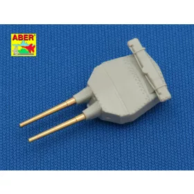   Aber Models Set of 8 pcs 381mm short barrels for turrets with antiblast covers ships Hood - Hood csatahajó – 8 db rövid 381 mm-es lövegcső, csővédő huzattal szerelt lövegtornyokhoz