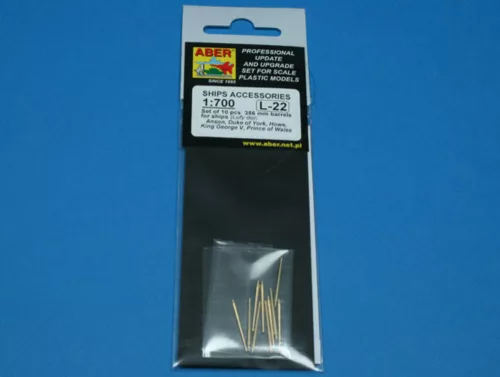 Aber Models 10 pcs 356 mm barrels Navy King George V - King George V osztály – 10 db 356 mm-es lövegcső