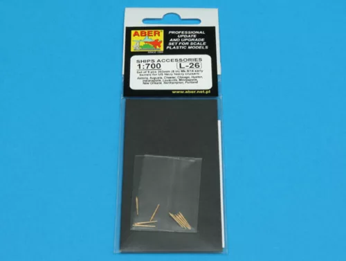 Aber Models Set of 9 pcs 203 mm Barrels for New Orleans type - New Orleans típus – 9 db 203 mm-es lövegcső