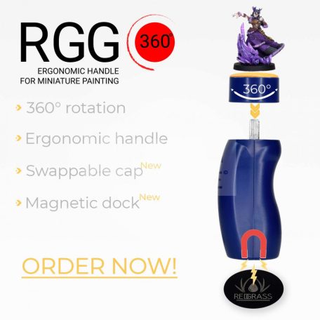 REDGRASSGAMES RGG360 Miniature Holder V2 - figuratartó szerszám festéshez - RGG360-MAG-BL