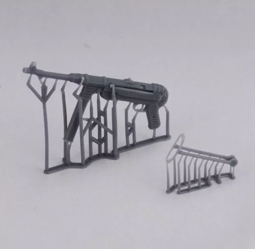 MP40 - 1 pcs. 'open stock'  3D printed - MP40 géppisztoly nyitott válltámasszal – 1 db, 3D nyomtatott