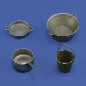   Royal Model Cookware set and bucket – dioráma kellék makett