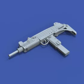   Uzi submachine gun-1 pcs. 3D printed - Uzi géppisztoly – 1 db, 3D nyomtatott