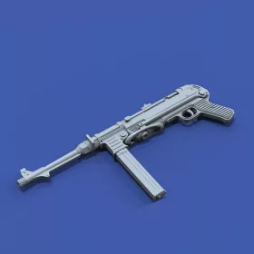   MP40 - 1 pcs. 'closed stock'  3D printed - MP40 géppisztoly zárt válltámasszal – 1 db, 3D nyomtatott