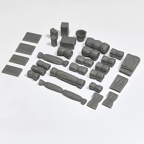 Royal Model Tentpaks and bedrolls – 1:48 dioráma kellék makett