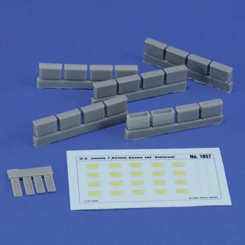 U.S. ammo 7,62mm boxes set 'Vietnam' - vietnámi korszakú amerikai 7,62 mm-es lőszeres ládák