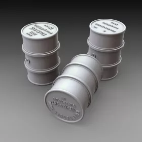   Royal Model German fuel drums - WWII 18pcs. – dioráma kellék makett