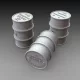 Royal Model German fuel drums - WWII 18pcs. – dioráma kellék makett