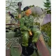 Royal Model Waffen SS tanker sitting on turret-WWII – figura makett