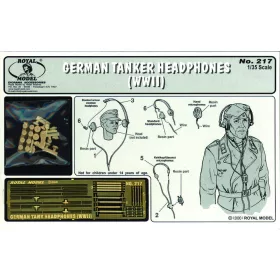   Royal Model German tanker with head phones - WWII – figura makett
