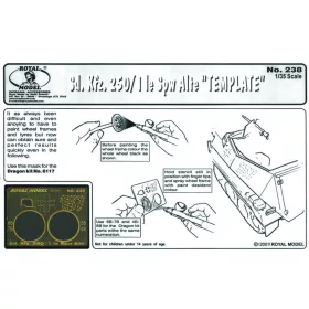   Sd.Kfz. 250/1 le Spw Alte TEPMPLATE - jelölési/festési sablon