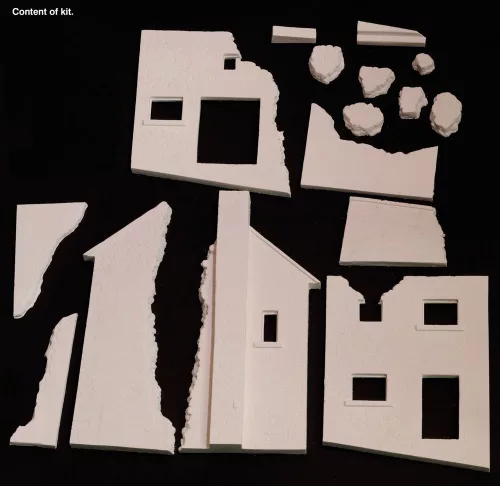 Royal Model House ruin (Ardenne) – dioráma építmény makett