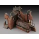 Royal Model Factory ruin with steam boiler – dioráma építmény makett