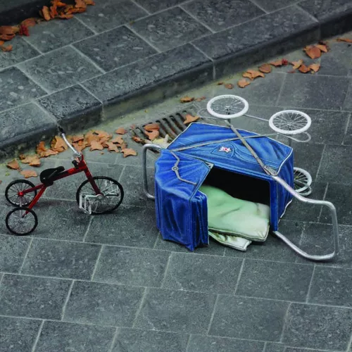 Royal Model Pushchair & tricycle – dioráma kellék makett