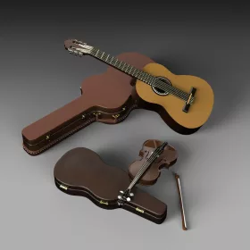 Royal Model Guitar and violin – dioráma kellék makett