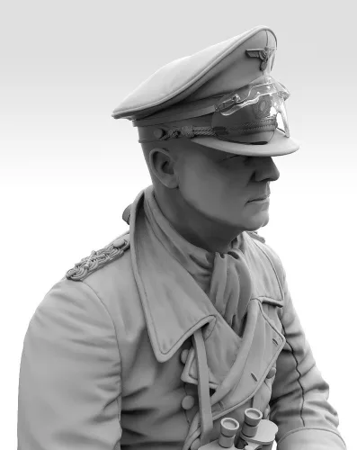Royal Model Erwin Rommel with tripod telescope – figura makett