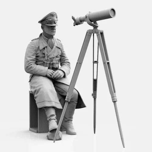 Royal Model Erwin Rommel with tripod telescope – figura makett
