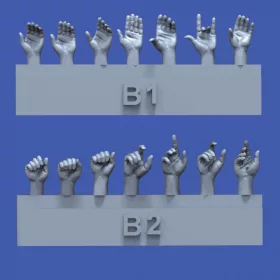 Royal Model Assorted hands set No.2 – makett-kiegészítő