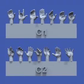 Royal Model Assorted hands set No.3 – makett-kiegészítő