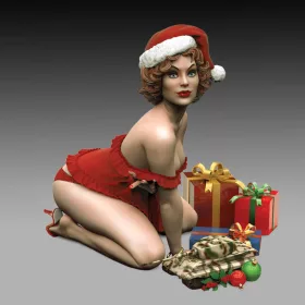 Royal Model Pin-Up Christmas (75mm) – figura makett