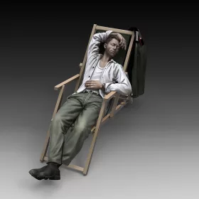 Royal Model German soldier who sleeps-WWII – figura makett