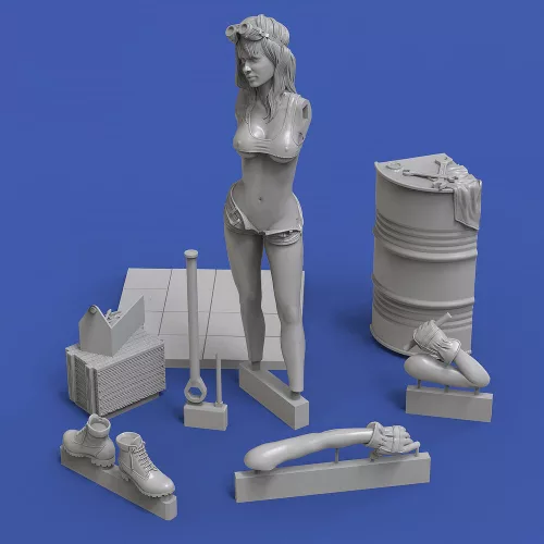 Royal Model Garage girl – figura makett