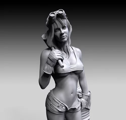 Royal Model Garage girl – figura makett