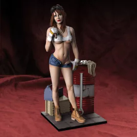 Royal Model Garage girl (75mm) – figura makett