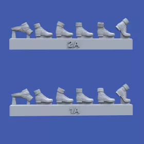   Royal Model German DAK boots-assorted positions-WWII – makett-kiegészítő