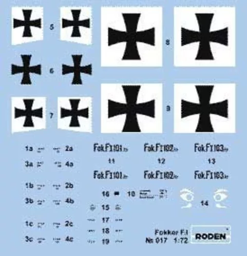Roden Fokker F.I – 1:72 repülőgép makett