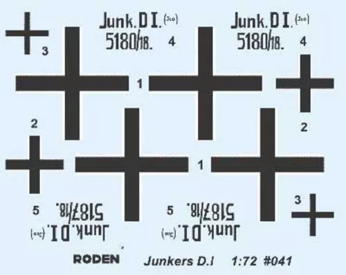 Roden Junkers D.I – 1:72 repülőgép makett
