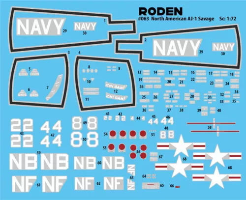 Roden North American AJ-1 Savage – 1:72 repülőgép makett