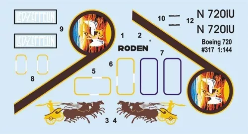 Roden Boeing 720 "Ceasar's Chariot" – 1:144 repülőgép makett