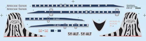 Roden Bristol 175 Britannia African Safari – 1:144 repülőgép makett
