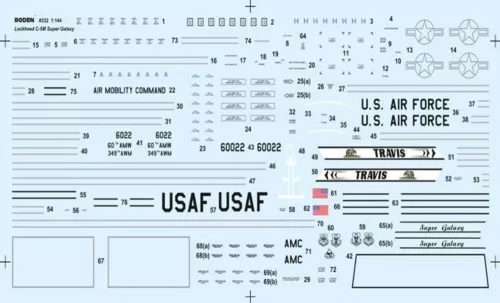 Roden Lockheed C-5M Super Galaxy – 1:144 repülőgép makett