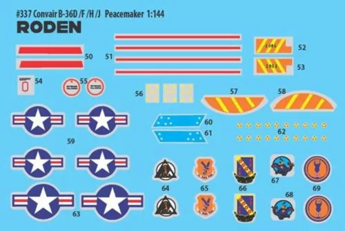 Roden Convair B-36D Peacemaker – 1:144 repülőgép makett