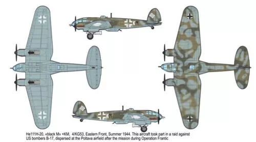 Roden Heinkel He111 H-16/-20 – 1:144 repülőgép makett