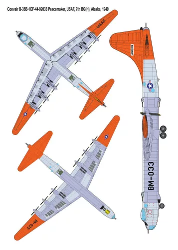 Roden Convair B-36B Peacemaker (Early) – 1:144 repülőgép makett