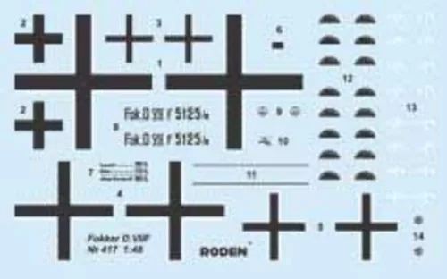 Roden Fokker D.VII F (late) – 1:48 repülőgép makett